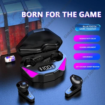 TWS X15 Oyun Kulakiçi kablosuz bluetooth Kulaklık Mic İle Bas Ses Ses Konumlandırma 9D Stereo Müzik HiFi Kulaklık Gamer İçin