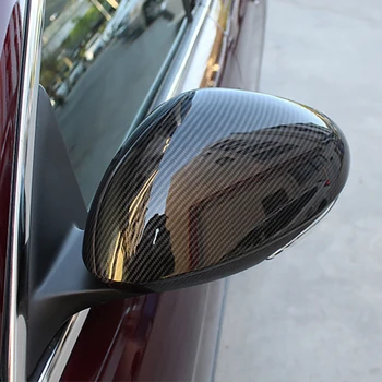 Araba gerçek karbon fiber gerçek dövme dikiz aynası koruyucu kapak için uygundur Alfa Romeo Giulia Stelvio modifiye aksesuar