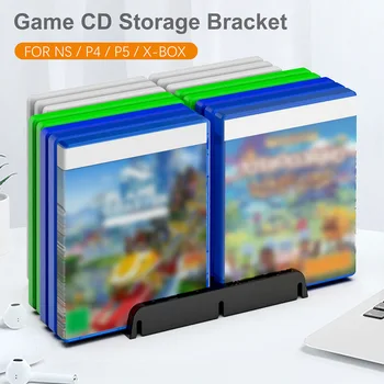 Yoteen Oyun Diski Duvar Standı PS4 / PS5/XBOX / anahtarı Oyun CD Kutusu Depolama Braketi Masa Standı Organizor Duvar Montaj Tutucu