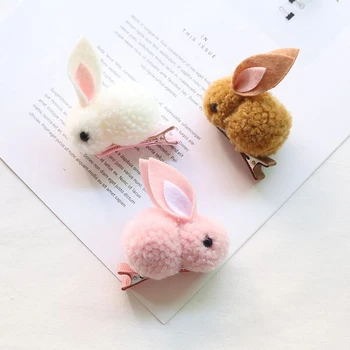 Sevimli Saç Topu Tavşan saç tokası çocuk Kız Hayvan Tokalar Kore Basit saç aksesuarları Şapkalar Barrette Sopa Saç Tokası